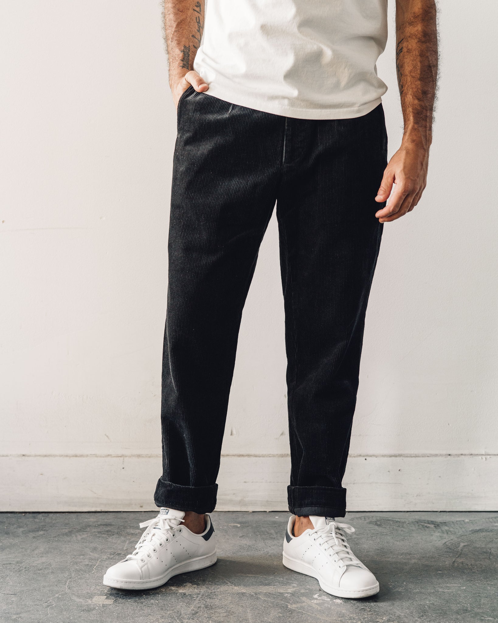 Men Black Corduroy Chinos Trousers - Thomas Scott | Premium Mens Apparel  Online in India
